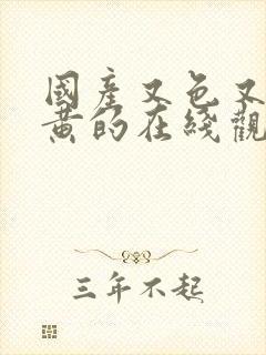 国产又色又爽又黄的在线观看