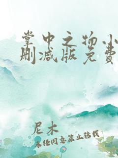 掌中之物小说未删减版免费阅读