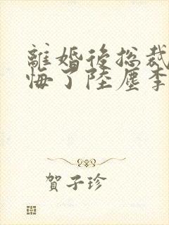 离婚后总裁他后悔了陆尘李清瑶