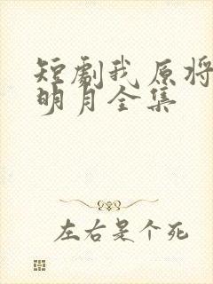 短剧我原将心向明月全集