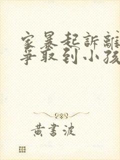 家暴起诉离婚能争取到小孩抚养权么