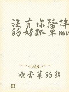 没有你陪伴我真的好孤单mv