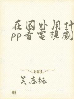 在国外用什么app看电视剧