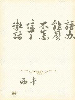 微信不能语音通话了怎么办