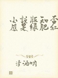 小说版知否知否应是绿肥红瘦