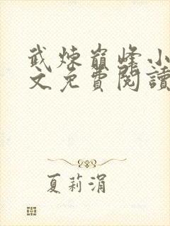 武炼巅峰小说全文免费阅读无弹窗