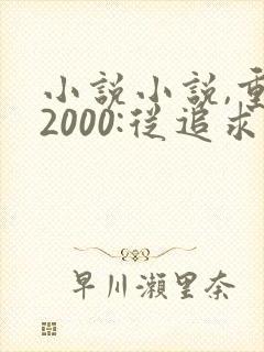 小说小说,重生2000:从追求青涩校花同桌开始