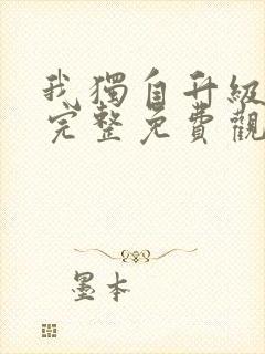 我独自升级在线完整免费观看