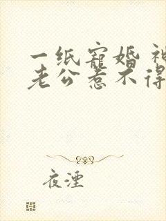 一纸宠婚 神秘老公惹不得