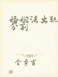 婚姻法出轨财产分割