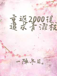 重返2000从追求青涩校花开始笔趣阁免费