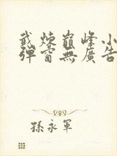 武炼巅峰小说无弹窗无广告