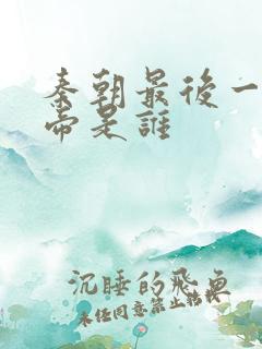 秦朝最后一个皇帝是谁