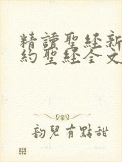 精读圣经新约旧约圣经全文