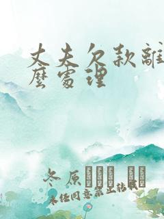 丈夫欠款离婚怎么处理