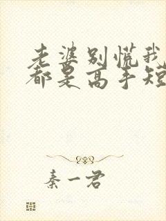 老婆别慌我全家都是高手短剧演员表