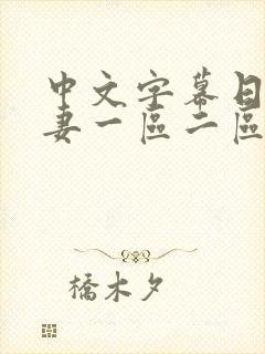 中文字幕日韩人妻一区二区