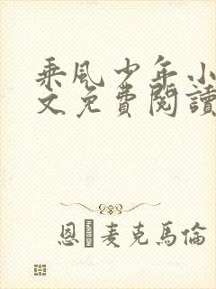 乘风少年小说全文免费阅读