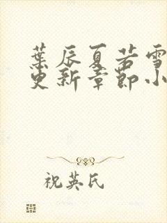 叶辰夏若雪最新更新章节小说免费阅读