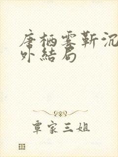 唐栖雾靳沉野番外结局