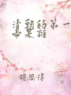 清朝的第一位皇帝是谁