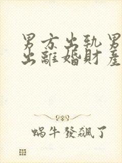 男方出轨男方提出离婚财产怎么分配