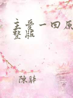 主爱一回原唱完整版