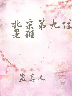 北宋第九位皇上是谁