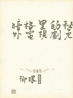 暗格里的秘密番外电视剧免费观看