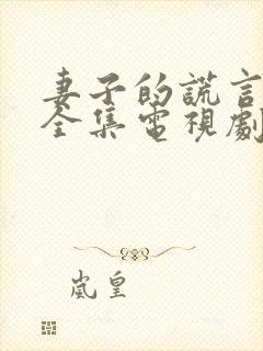 妻子的谎言在线全集电视剧在线观看