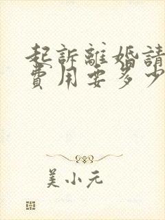 起诉离婚请律师费用要多少