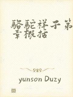 骆驼祥子第11章概括