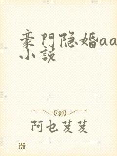 豪门隐婚aa制小说