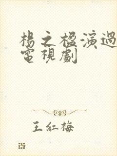 杨之楹演过哪些电视剧