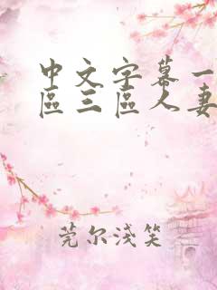 中文字幕一区二区三区人妻少妇