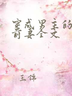 穿成男主的炮灰前妻全文