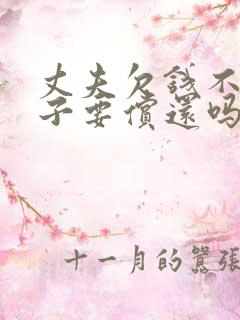 丈夫欠钱不还妻子要偿还吗