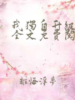 我独自升级小说全文免费阅读