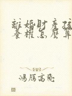 离婚财产孩子抚养权怎么算