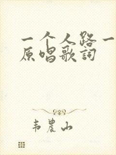 一个人路一个走原唱歌词