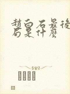 赵白石最后的结局是什么