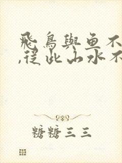 飞鸟与鱼不同路,从此山水不相逢是什么意思