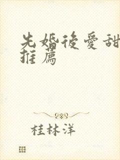 先婚后爱甜宠剧推荐