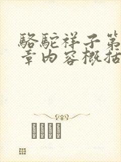 骆驼祥子第16章内容概括