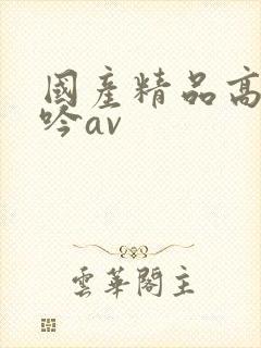 国产精品高潮呻吟av