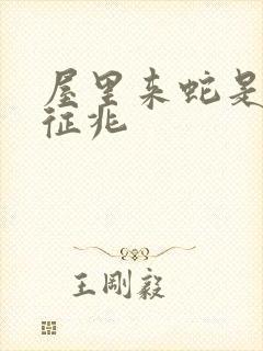 屋里来蛇是什么征兆