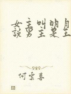 女主叫明月的小说男主是王爷