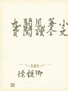 九阙凤华小说免费阅读全文