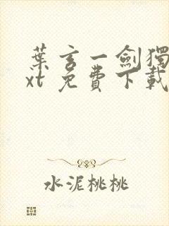 叶玄一剑独尊txt 免费下载