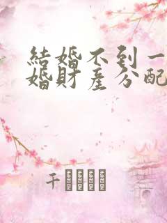 结婚不到一年离婚财产分配